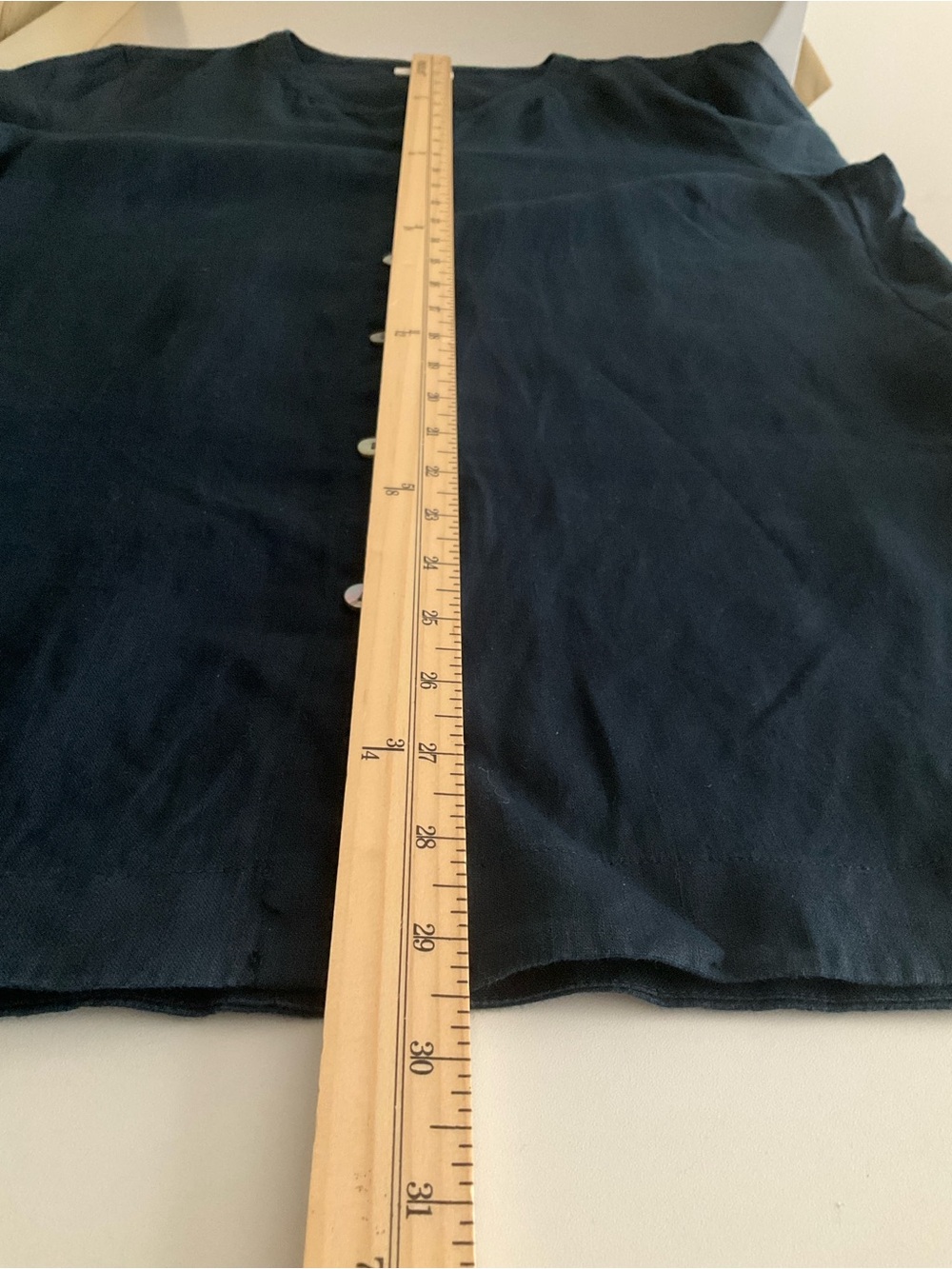 J. Jill Love Linen Navy Blue Button Down Tunic Shirt Size Small - Picture 8 of 9